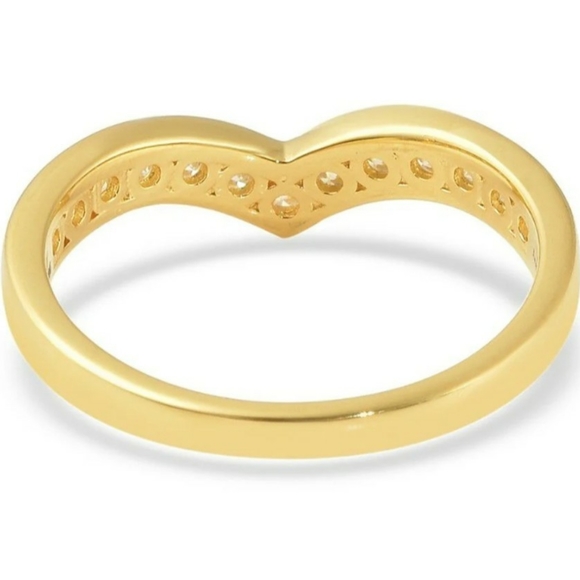 NEW Moissanite VS EF Wishbone Gold Ring - Picture 11 of 14